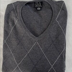 Men's Jos. A. Bank XXL Charcoal Gray Argyle Sweater